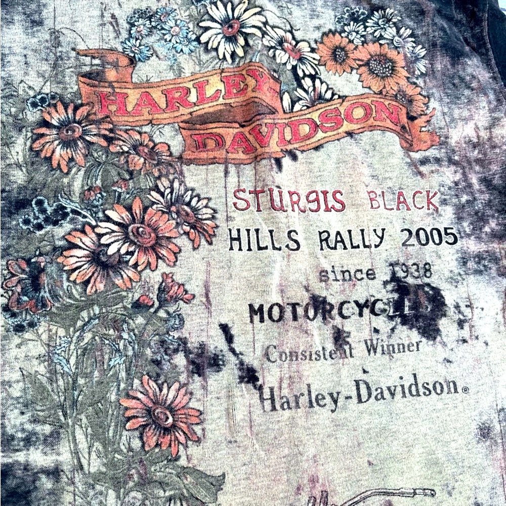 Harley-Davidson Graphic Sleeveless Tshirt Women Size Large - Picture 5 of 7